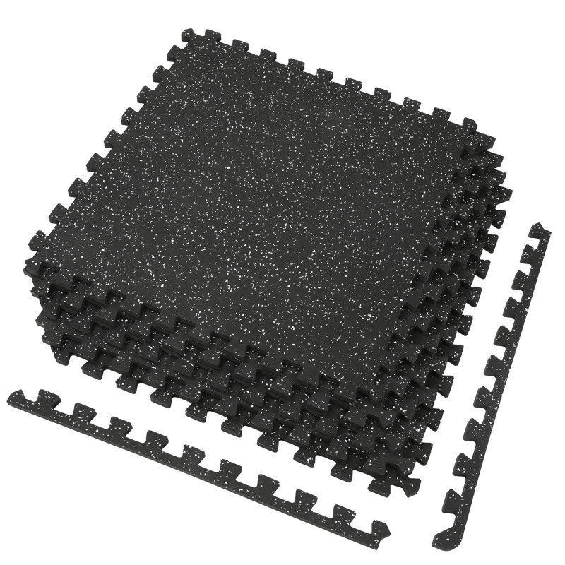 Xspec 1/2" Thick 48 Sq Ft (Set Of 12 Tiles) Interlocking Rubber Top EVA